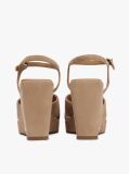 Brown Suede High Wedge Heel Sandals  Women