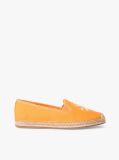 Orange Logo Embroidery Canvas Espadrilles  Women