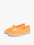 Orange Logo Embroidery Canvas Espadrilles  Women