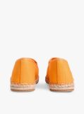 Orange Logo Embroidery Canvas Espadrilles  Women