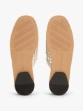 Beige Woven Flat Mules  Women