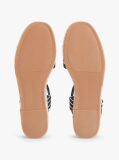 Blue Breton Stripe Platform Wedge Espadrilles  Women