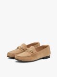 Brown Suede Chain Penny Loafers  Women
