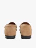 Brown Suede Chain Penny Loafers  Women