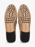 Brown Suede Chain Penny Loafers  Women