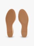 Beige Hemp Crossover Strap Wedge Espadrilles  Women