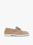 Beige Lightweight Suede Lace-Up Boat Shoes  Women