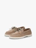 Beige Lightweight Suede Lace-Up Boat Shoes  Women