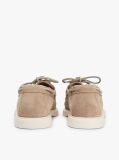Beige Lightweight Suede Lace-Up Boat Shoes  Women