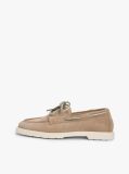 Beige Lightweight Suede Lace-Up Boat Shoes  Women