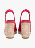 Red Hemp Slingback Wedge Espadrilles  Women