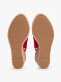 Red Hemp Slingback Wedge Espadrilles  Women
