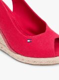 Red Hemp Slingback Wedge Espadrilles  Women