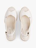 White Hemp Slingback Wedge Espadrilles  Women