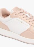 Multi Metallic Logo Leather Serrated Trainers  Women