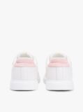 White Hilfiger Icon Leather Logo Embroidery Court Trainers  Women