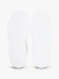 White Hilfiger Icon Leather Logo Embroidery Court Trainers  Women