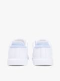 White Hilfiger Icon Leather Logo Embroidery Court Trainers  Women