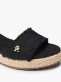 Black TH Monogram Woven Wedge Espadrilles  Women