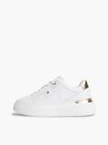 White TH Monogram Leather Platform Trainers  Women