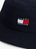 Blue Kids' Wavy Flag Seersucker Bucket Hat  Kids Unisex
