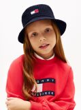 Blue Kids' Wavy Flag Seersucker Bucket Hat  Kids Unisex