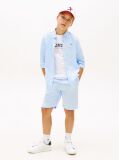 Blue Relaxed Fit Flag Embroidery Linen Blend Shirt  Boys