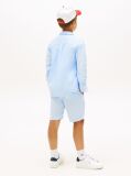 Blue Relaxed Fit Flag Embroidery Linen Blend Shirt  Boys