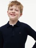 Blue Regular Fit Pique Long Sleeve Polo Shirt  Boys