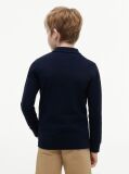 Blue Regular Fit Pique Long Sleeve Polo Shirt  Boys