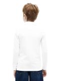 White Regular Fit Pique Long Sleeve Polo Shirt  Boys