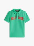 Green Regular Fit Textured Polo Shirt  Boys