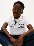 White Regular Fit Textured Polo Shirt  Boys
