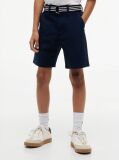 Blue Essential Signature Belt Loose Chino Shorts  Boys