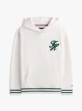 Beige Logo Embroidery Interlock Knit Hoody  Boys