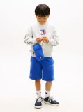 Grey Smiley Flag Back Logo Terry Sweatshirt  Boys