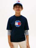 Blue Smiley Flag Logo Jersey T-Shirt  Boys