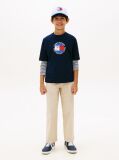 Blue Smiley Flag Logo Jersey T-Shirt  Boys