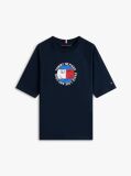 Blue Smiley Flag Logo Jersey T-Shirt  Boys