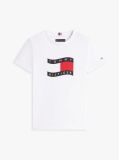 White Wavy Flag Jersey Crew Neck T-Shirt  Boys
