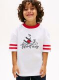 White Wavy Flag Graphic Jersey T-Shirt  Boys