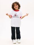 White Wavy Flag Graphic Jersey T-Shirt  Boys