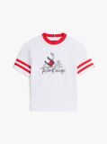 White Wavy Flag Graphic Jersey T-Shirt  Boys