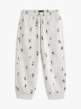 Grey Print Terry Cuffed Joggers  Boys