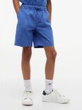 Blue Relaxed Flag Embroidery Poplin Shorts  Boys