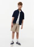 Blue Relaxed Fit Seersucker Short Sleeve Shirt  Boys