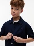 Blue Relaxed Fit Seersucker Short Sleeve Shirt  Boys