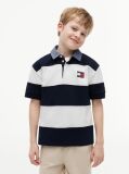 Multi Regular Fit Rugby Stripe Polo Shirt  Boys