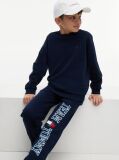 Blue Wide Cuffed Leg Joggers  Boys
