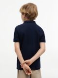 Blue Regular Fit Outline Flag Pique Polo Shirt  Boys